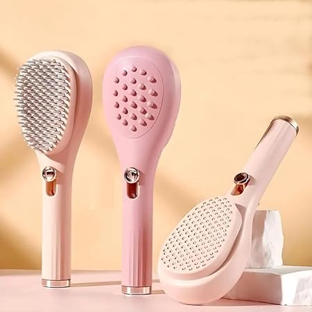 Self-Cleaning Hair Brush – Easy Detangling & Hair Styling Brush for Men & Women | Pack of 1, Random Color