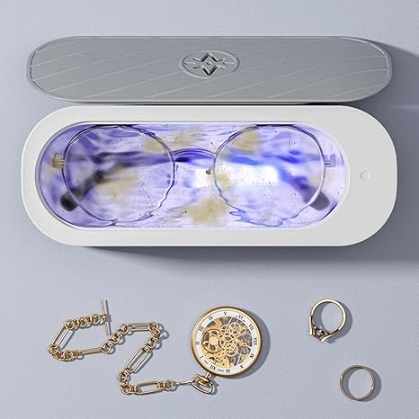Portable Ultrasonic Jewelry Cleaner – Rechargeable Stainless Steel Cleaning Machine for Jewelry, Eyeglasses, Watches & More
