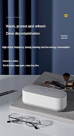 Portable Ultrasonic Jewelry Cleaner – Rechargeable Stainless Steel Cleaning Machine for Jewelry, Eyeglasses, Watches & More