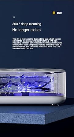 Portable Ultrasonic Jewelry Cleaner – Rechargeable Stainless Steel Cleaning Machine for Jewelry, Eyeglasses, Watches & More