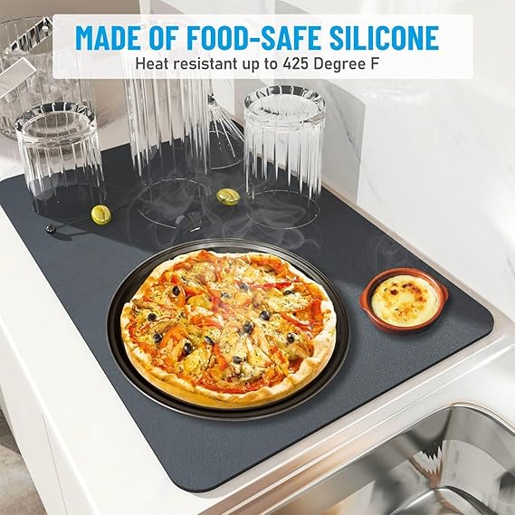 Absorbent Kitchen Drying Mat – Quick-Dry Anti-Stain Countertop & Dish Drying Mat | Pack of 2