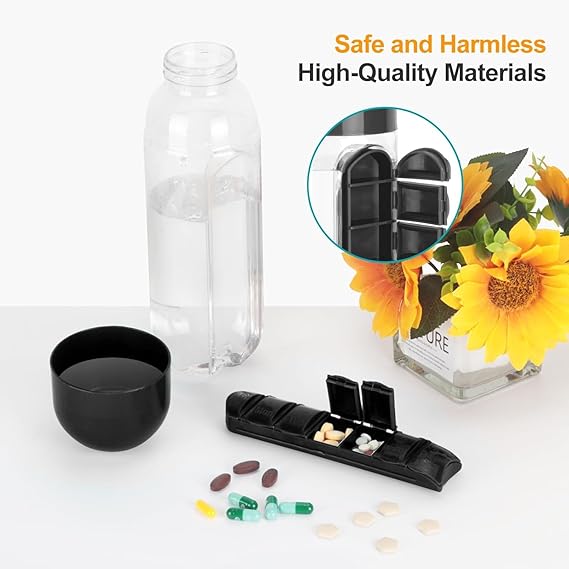 Pill Organizer Bottle – Portable Vitamin & Medicine Storage Container | Random Color