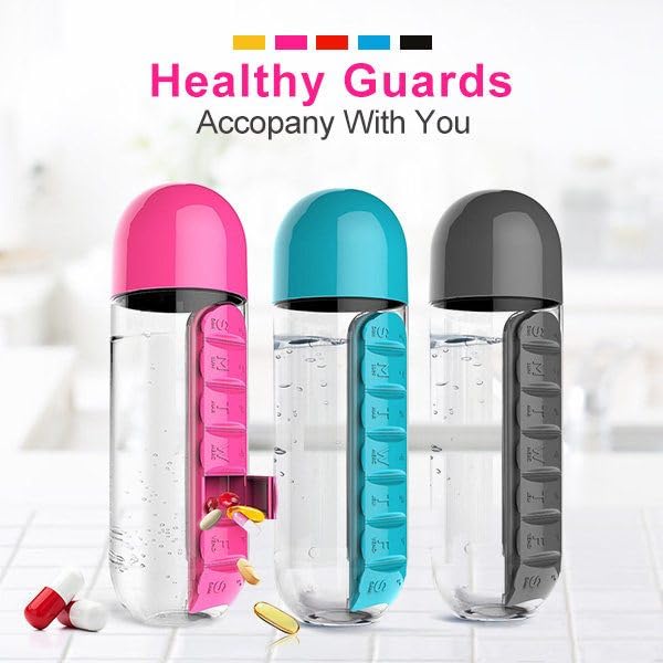 Pill Organizer Bottle – Portable Vitamin & Medicine Storage Container | Random Color