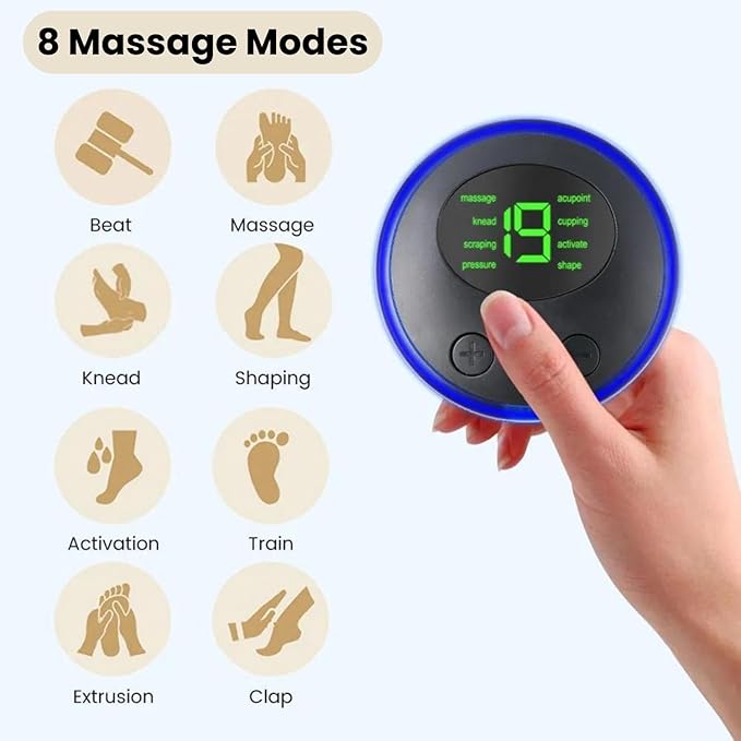 Rechargeable Butterfly TENS Massager – Wireless Full-Body EMS/TENS Muscle Stimulator with 8 Modes & 19 Intensity Levels | CL-VI-5300
