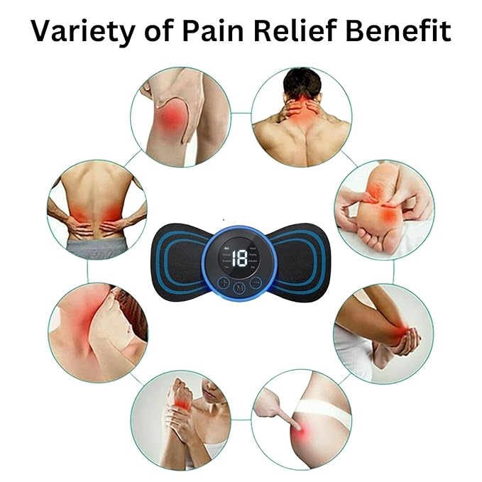 Rechargeable Butterfly TENS Massager – Wireless Full-Body EMS/TENS Muscle Stimulator with 8 Modes & 19 Intensity Levels | CL-VI-5300