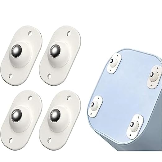 Self-Adhesive 360° Mini Swivel Caster Wheels – Universal Furniture & Storage Box Wheels for Cabinets, Organizers & Small Furniture | Pack of 4