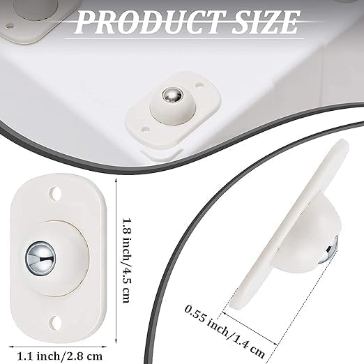 Self-Adhesive 360° Mini Swivel Caster Wheels – Universal Furniture & Storage Box Wheels for Cabinets, Organizers & Small Furniture | Pack of 4