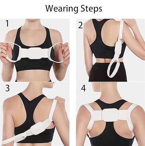 Posture Pro Neck & Shoulder Corrector – Adjustable Back Posture Support Belt for Men & Women | Random Color