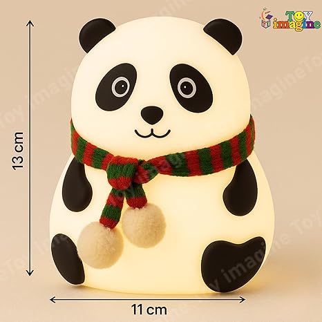 Cute Panda Night Light for Kids – Soft Silicone LED Lamp with Tap Control, Portable Bedside & Nursery Light