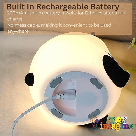 Cute Panda Night Light for Kids – Soft Silicone LED Lamp with Tap Control, Portable Bedside & Nursery Light