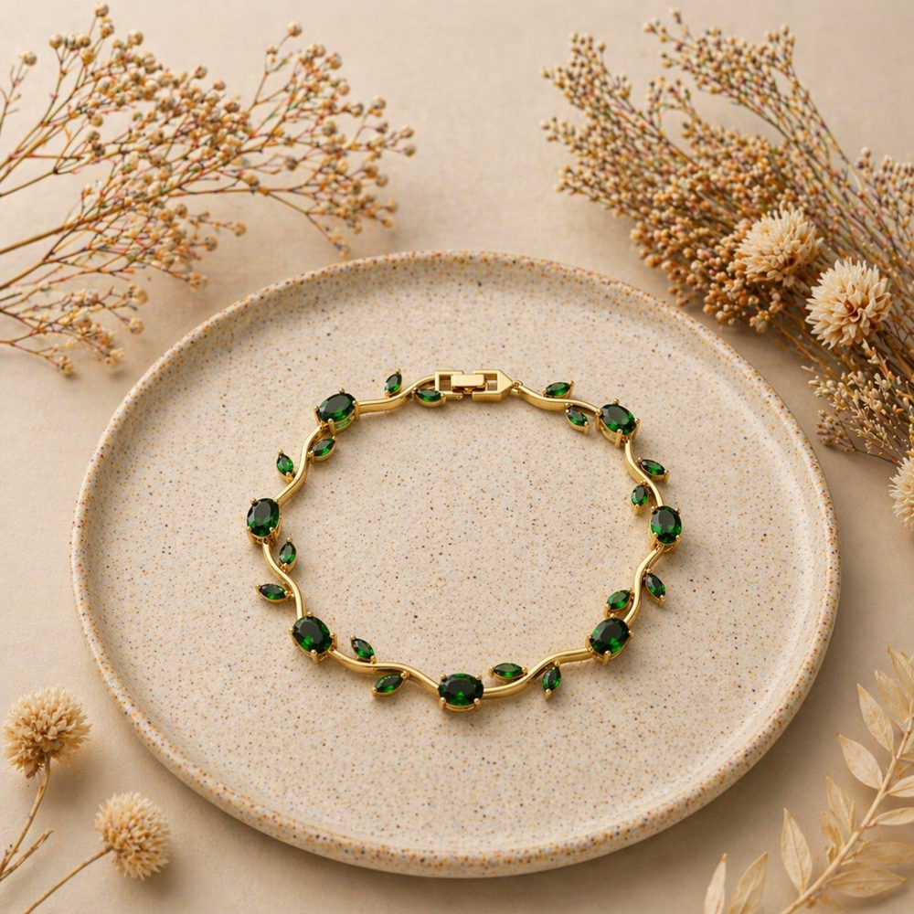 Elegant Tulip Crystal Flower Bracelet – Beautiful Floral Fashion Bracelet for Women & Girls | Assorted Colors