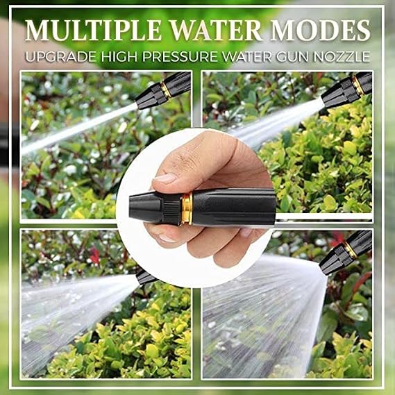 High Pressure Water Spray Gun Nozzle – Adjustable Water Jet Hose Nozzle for Gardening, Car & Bike Washing, Window & Outdoor Cleaning