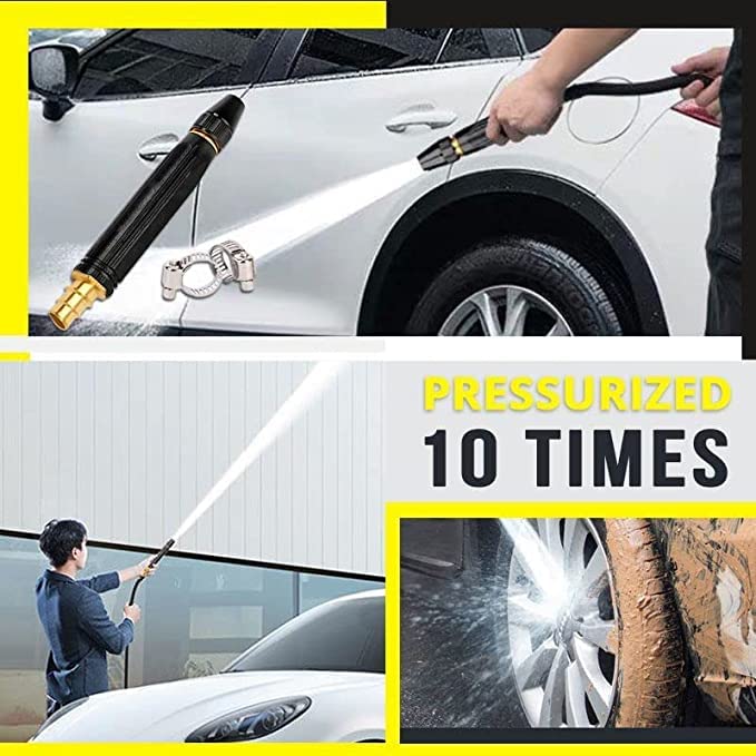 High Pressure Water Spray Gun Nozzle – Adjustable Water Jet Hose Nozzle for Gardening, Car & Bike Washing, Window & Outdoor Cleaning