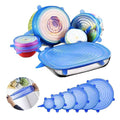 Reusable Silicone Stretch Lids – Microwave-Safe Flexible Food Covers for Bowls, Plates, Jars & Mugs | Pack of 6