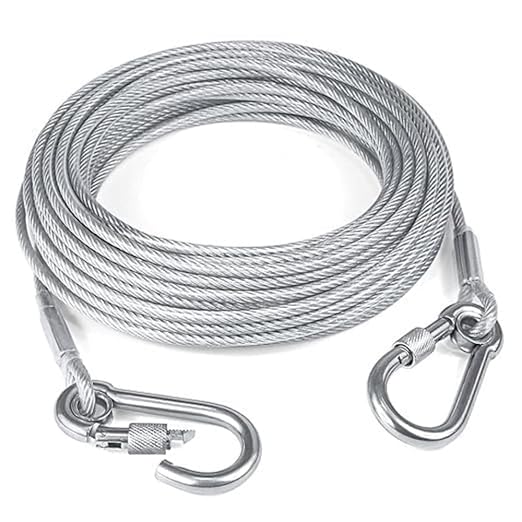 Stainless Steel Clothes Drying Rope with Hooks – 5 Meter Retractable & Portable Laundry Drying Line for Home, Travel & Outdoor Use