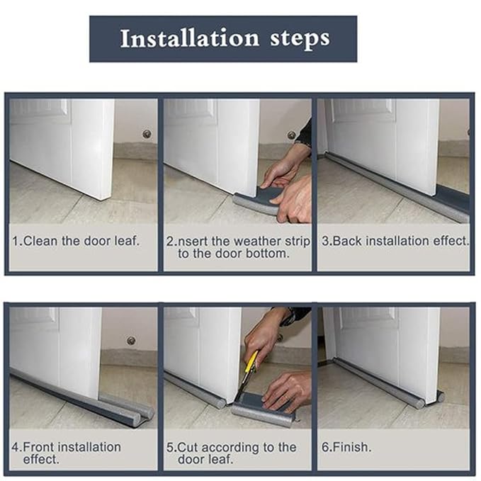 Door Guard Bottom Sealing Strip – Self-Adhesive Door Draft Stopper & Dustproof Weather Seal for Home | 1 Piece