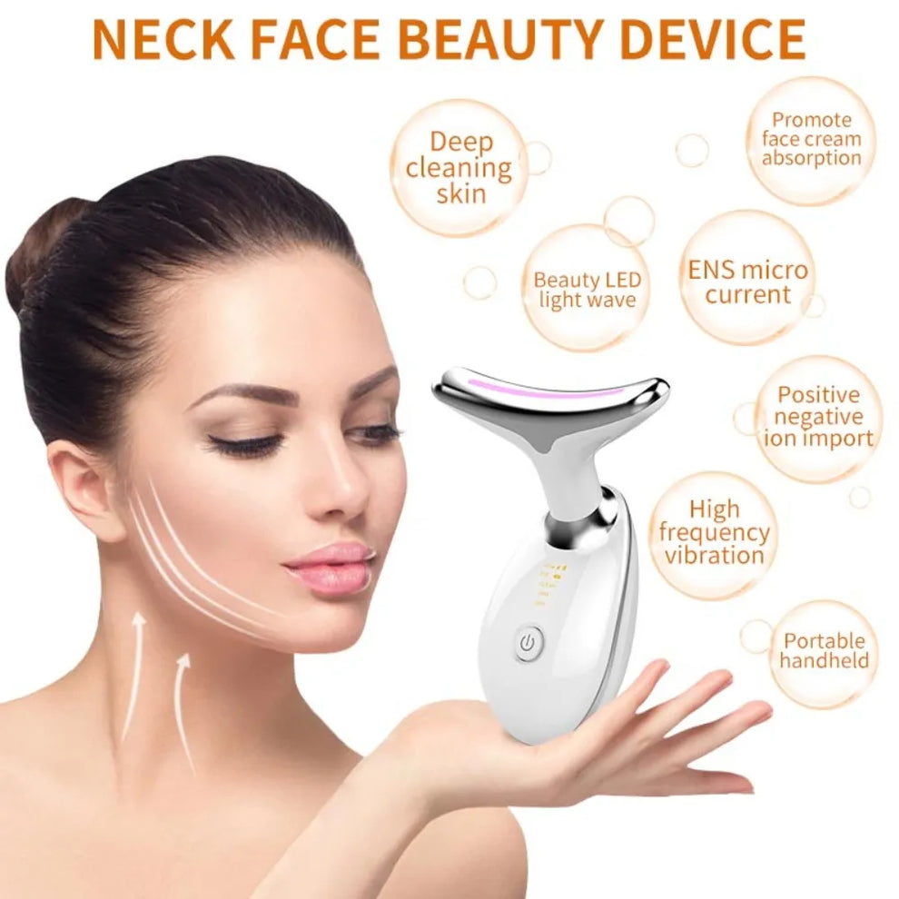 7-in-1 LED Facial Massager – Multi-Function Electric Face Massage & Skincare Beauty Device for Home Use