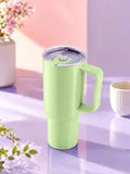 1200ml Insulated Plastic Tumbler with Handle – Large Reusable Water Bottle & Travel Drinking Cup | Assorted Colors