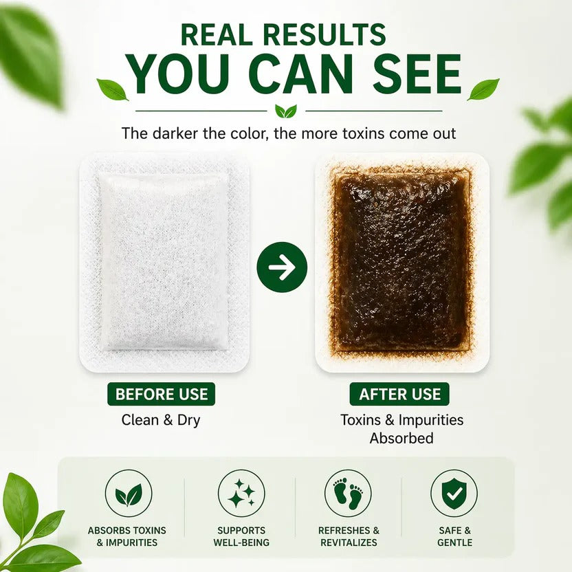 Herbal Detox Foot Pads – Natural Herbal Foot Care & Relaxation Patches | Pack of 3