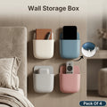 Wall Stand Organizer – Self-Adhesive Wall-Mount Storage Holder for Mobile, Remote & Small Accessories | Pack of 4