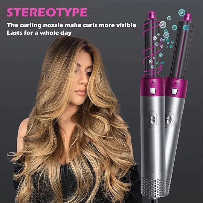 5-in-1 Hair Styler – Multi-Function Hair Styling Tool for Straightening, Curling, Volumizing & Everyday Hair Styling