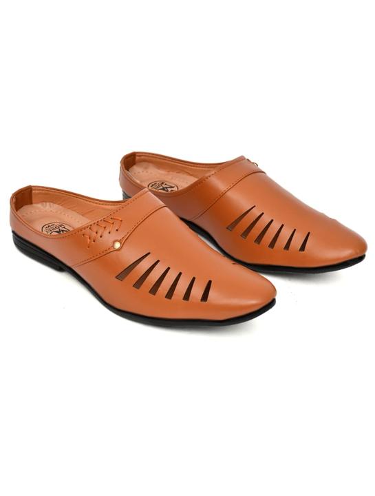 Men’s Tan Slip-On Casual Loafers – Stylish Cut-Out Design & Comfortable Fit