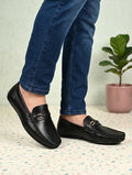 Men’s Premium Black Synthetic Leather Horsebit Loafers – Stylish & Elegant Footwear