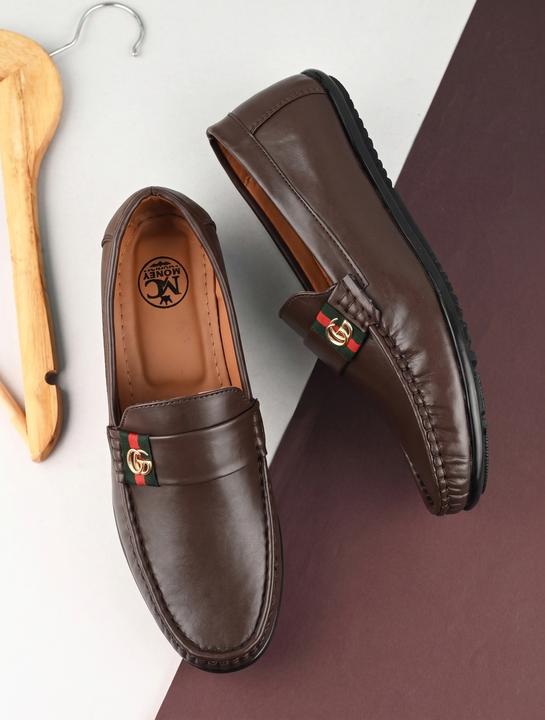 Men’s Premium Brown Synthetic Leather Horsebit Loafers – Stylish & Elegant Footwear