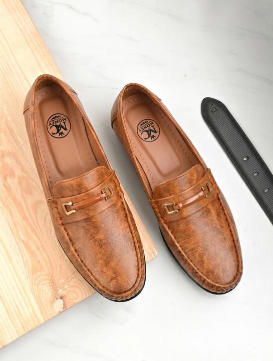 Men’s Premium Tan Synthetic Leather Horsebit Loafers – Stylish & Elegant Casual Footwear