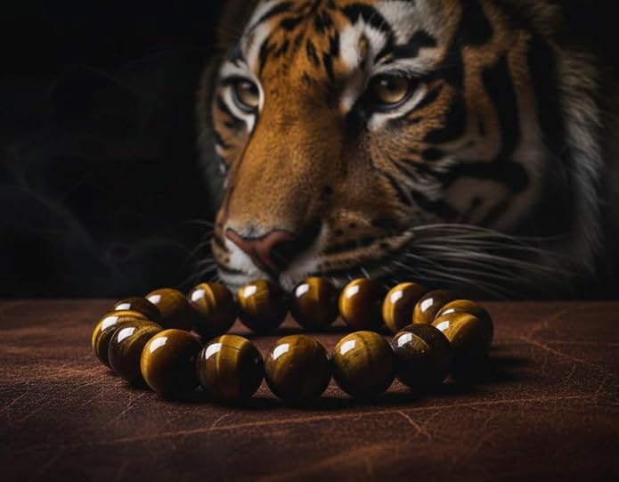 Tiger Eye Bracelet – Natural Stone Beaded Spiritual Bracelet for Men & Women (Pack of 2)