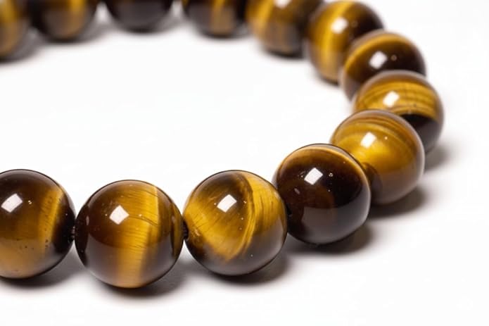 Tiger Eye Bracelet – Natural Stone Beaded Spiritual Bracelet for Men & Women (Pack of 2)