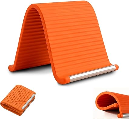 Flexible Silicone Phone Stand with Aluminum Core – Adjustable & Foldable Mobile Holder for Desk