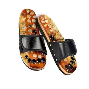 Acupressure Natural Stone Slippers – Reflexology Massage Footwear for Everyday Use