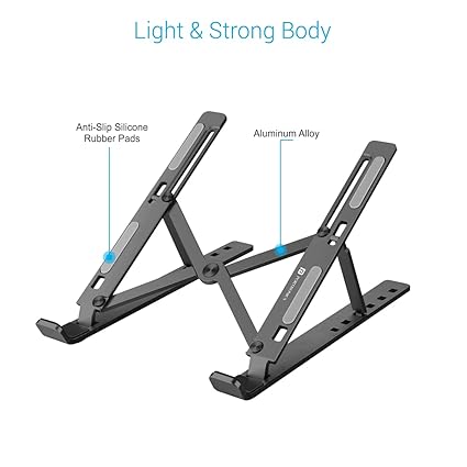 Adjustable Laptop Holder Stand – Foldable Ergonomic Laptop Stand for Desk & Home
