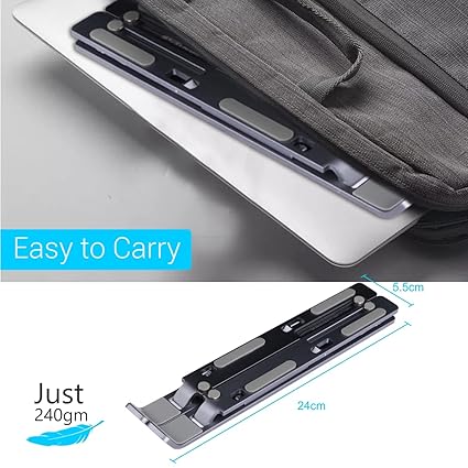 Adjustable Laptop Holder Stand – Foldable Ergonomic Laptop Stand for Desk & Home