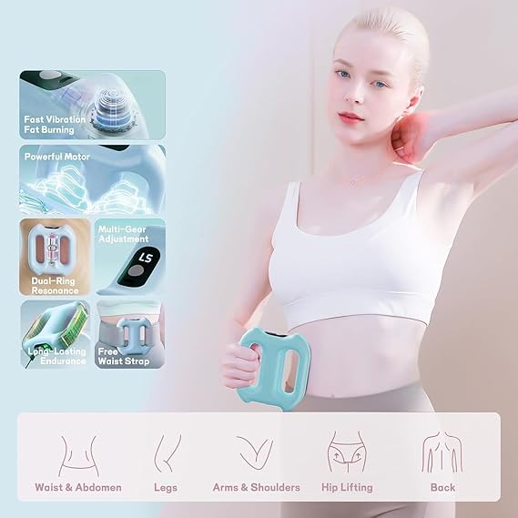 Handheld Wearable Vibration Massage Ring – Adjustable Belt for Relaxation & Muscle Massagers