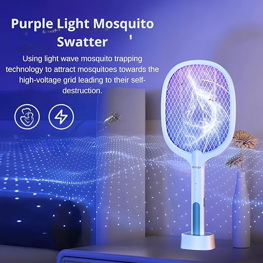Electric Mosquito Killer Racket – Handheld Rechargeable Fly Swatter Bat for Mosquitoes & Insects (Pack of 1)