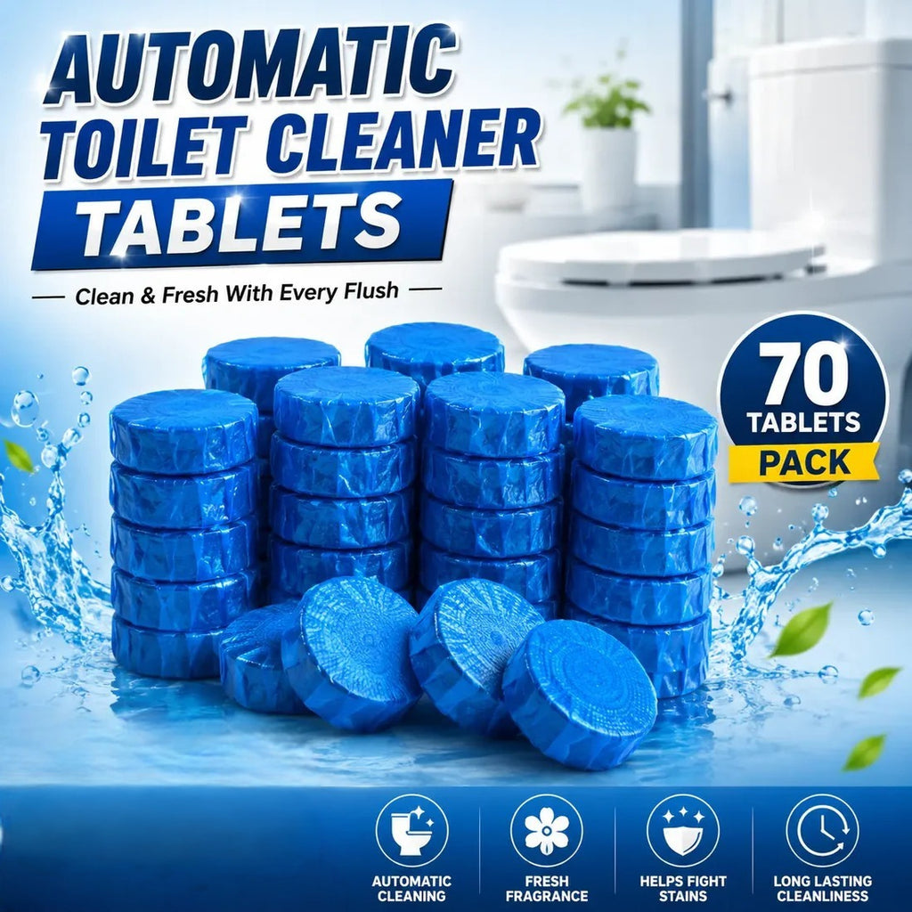 Toilet Cleaning Tablets – Powerful Toilet Bowl Cleaner & Freshener (Pack of 10, 70 Tablets)