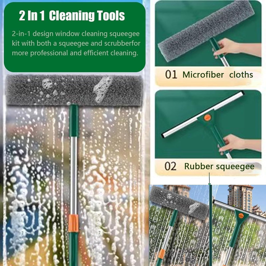 Window Cleaner Squeegee – Multi-Purpose Glass Cleaning Wiper for Streak-Free Cleaning