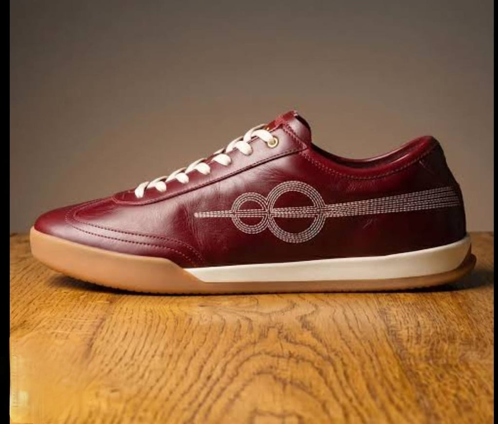 Men’s Red Lace-Up Sneakers – Stylish Casual Sports Shoes for Everyday Wear