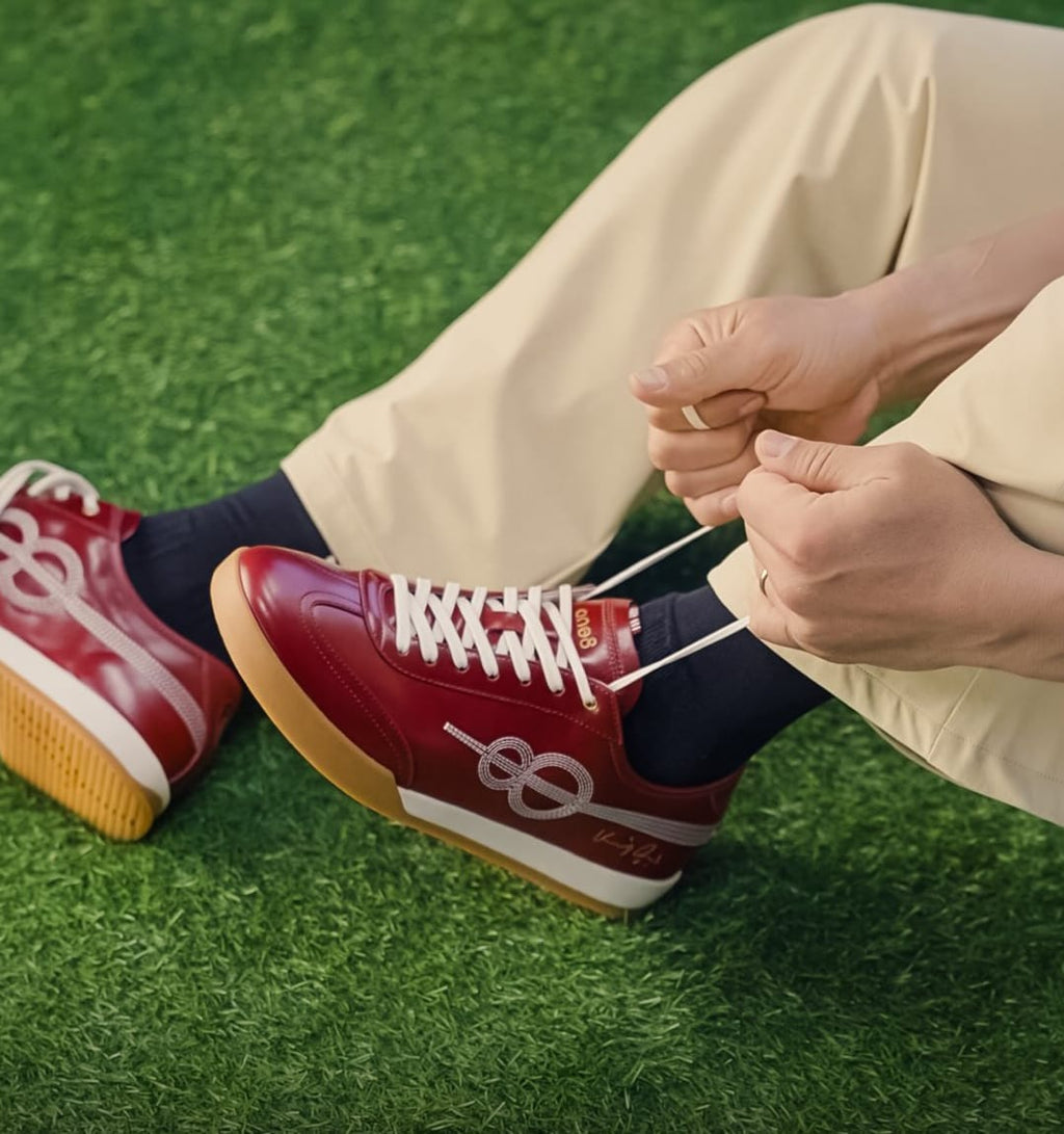 Men’s Red Lace-Up Sneakers – Stylish Casual Sports Shoes for Everyday Wear