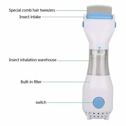 Electric Head Lice Comb – Electronic Lice Removal Comb for Hair & Scalp Care, Portable Grooming Tool for Home Use