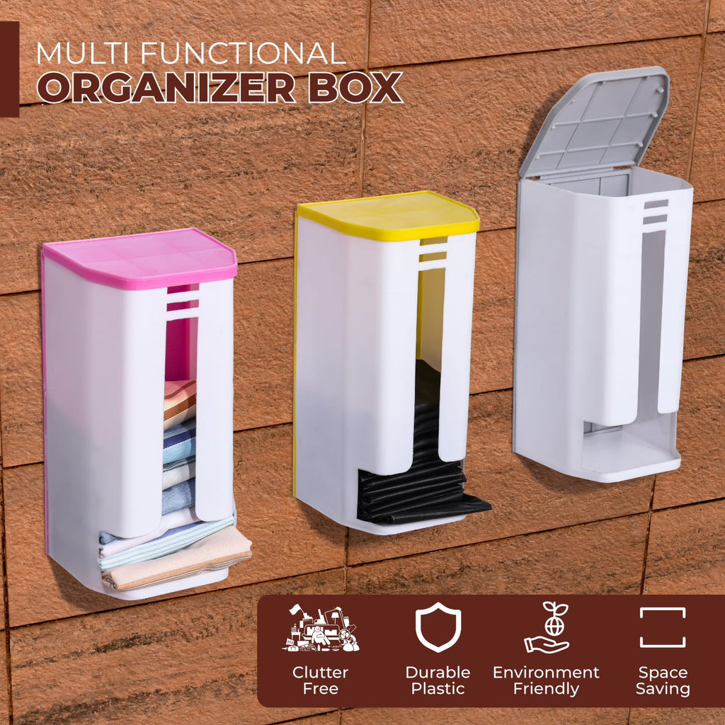 Multi-Purpose Organiser Box – Compact Storage & Organization Container for Home, Kitchen, Office & Accessories | Pack of 1, Random Color