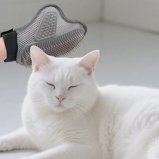 Pet Grooming Glove for Dogs, Cats & AnimalsPet Grooming Glove – Soft Deshedding & Massage Brush for Dogs, Cats & Other Pets