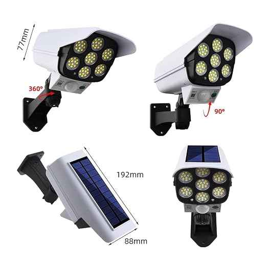 Dummy CCTV Security Camera with LED Light & Motion Sensor – Fake Surveillance Camera for Security Deterrence