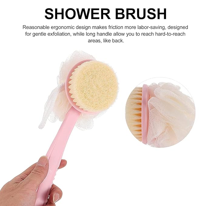 2-in-1 Long Handle Body Brush & Multipurpose Cleaning Brush – Bath Scrubber & Household Cleaning Tool | Pack of 1