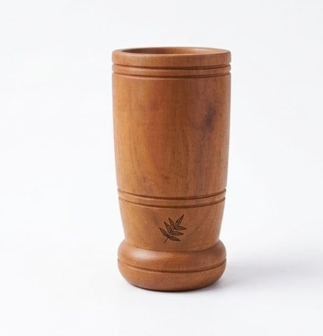 6-Inch Neem Wooden Tumbler – Natural Wooden Drinking & Storage Cup for Home & Everyday Use