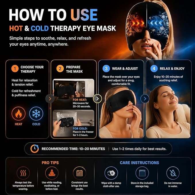 Migraine & Headache Relief Cap – Reusable Cooling Gel Head Wrap for Headaches, Sinus & Tension Relief | For She Heals | CL-VI-1817