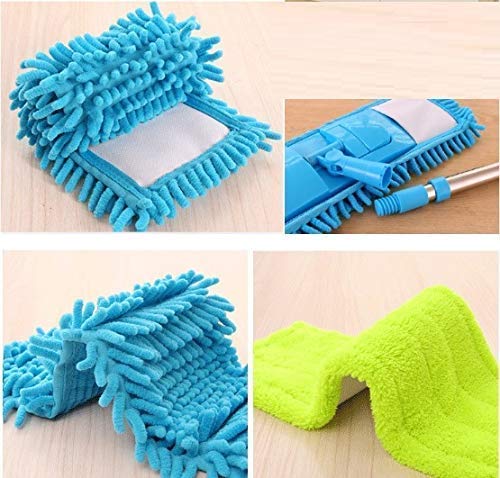 Wet & Dry Flat Microfiber Floor Cleaning Mop – Reusable Dust & Water Cleaning Mop for Home