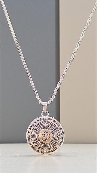 Om Symbol Pendant with Chain – Elegant Spiritual Necklace for Men & Women